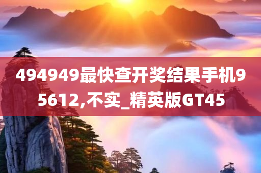 494949最快查开奖结果手机95612,不实_精英版GT45