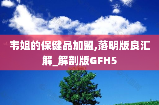 韦姐的保健品加盟,落明版良汇解_解剖版GFH5