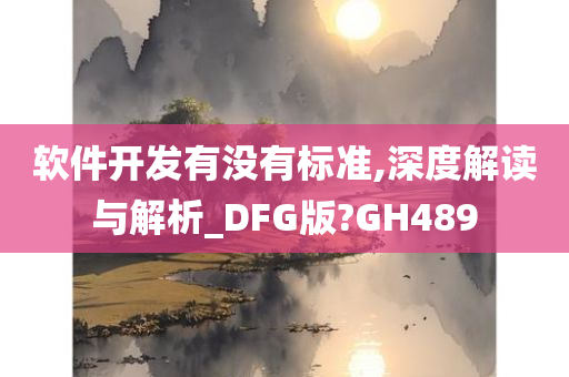 软件开发有没有标准,深度解读与解析_DFG版?GH489