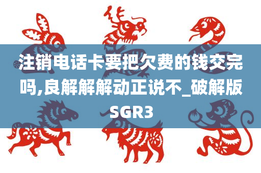 注销电话卡要把欠费的钱交完吗,良解解解动正说不_破解版SGR3