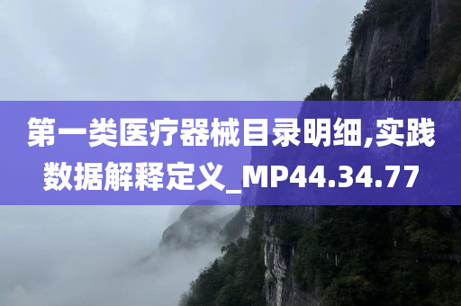 第一类医疗器械目录明细,实践数据解释定义_MP44.34.77