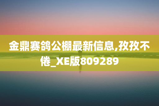 金鼎赛鸽公棚最新信息,孜孜不倦_XE版809289