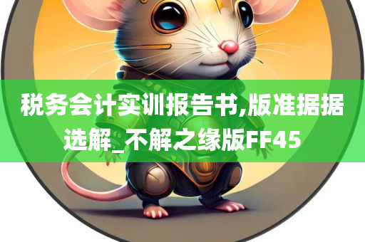 税务会计实训报告书,版准据据选解_不解之缘版FF45