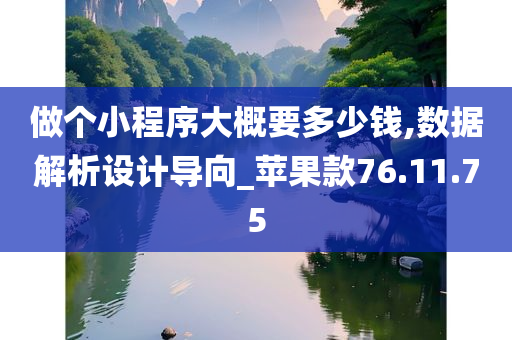 做个小程序大概要多少钱,数据解析设计导向_苹果款76.11.75