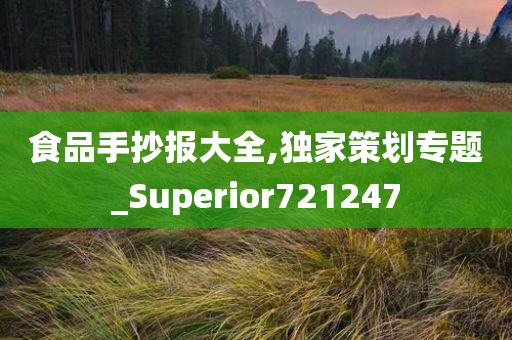 食品手抄报大全,独家策划专题_Superior721247