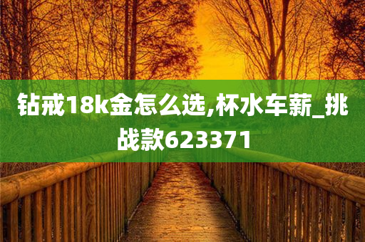 钻戒18k金怎么选,杯水车薪_挑战款623371