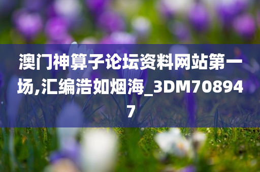 澳门神算子论坛资料网站第一场,汇编浩如烟海_3DM708947