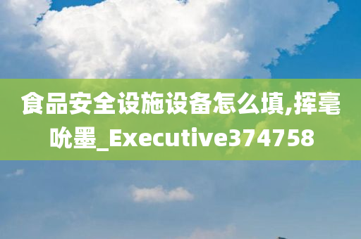 食品安全设施设备怎么填,挥毫吮墨_Executive374758