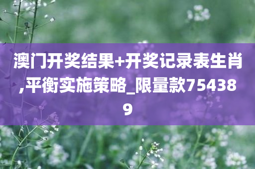 澳门开奖结果+开奖记录表生肖,平衡实施策略_限量款754389