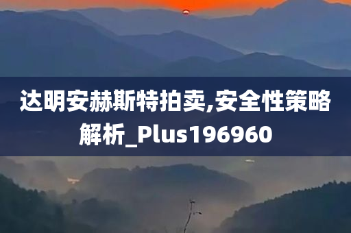 达明安赫斯特拍卖,安全性策略解析_Plus196960