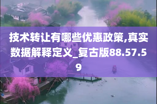 技术转让有哪些优惠政策,真实数据解释定义_复古版88.57.59