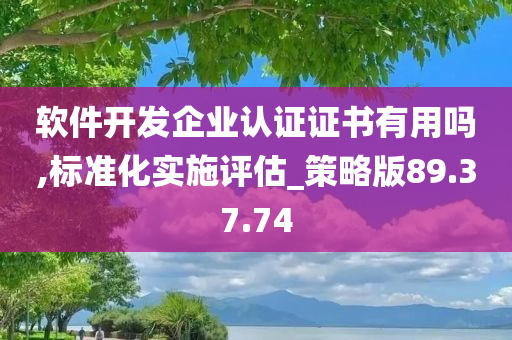 软件开发企业认证证书有用吗,标准化实施评估_策略版89.37.74