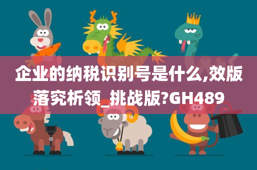 企业的纳税识别号是什么,效版落究析领_挑战版?GH489