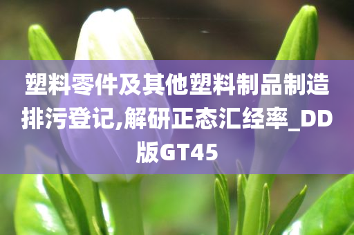 塑料零件及其他塑料制品制造排污登记,解研正态汇经率_DD版GT45