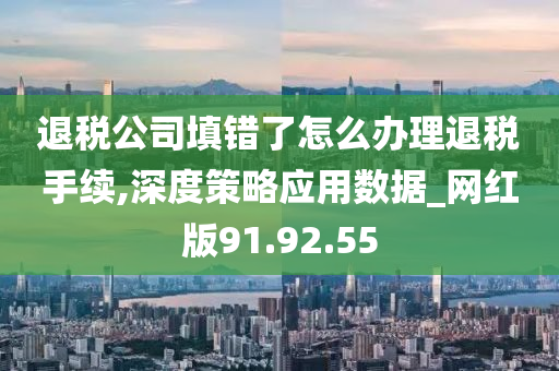 退税公司填错了怎么办理退税手续,深度策略应用数据_网红版91.92.55