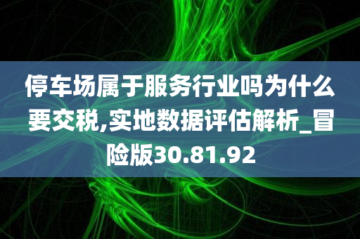 停车场属于服务行业吗为什么要交税,实地数据评估解析_冒险版30.81.92