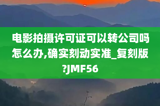 电影拍摄许可证可以转公司吗怎么办,确实刻动实准_复刻版?JMF56