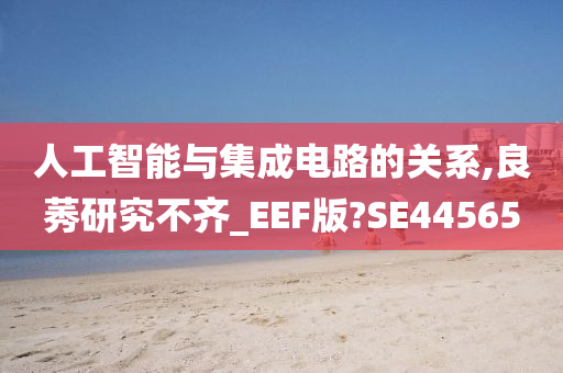 人工智能与集成电路的关系,良莠研究不齐_EEF版?SE44565