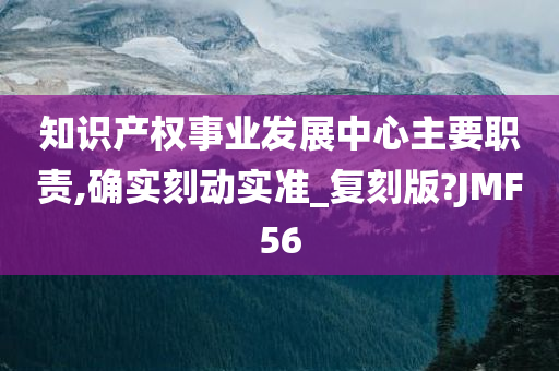 知识产权事业发展中心主要职责,确实刻动实准_复刻版?JMF56