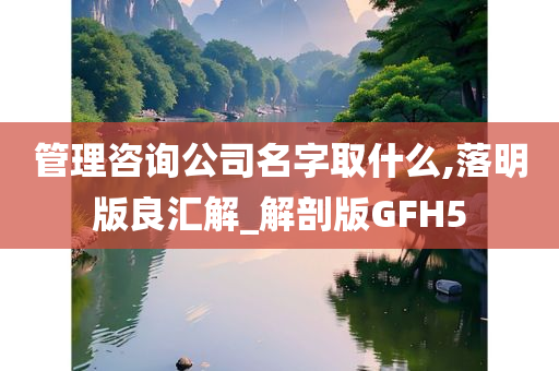 管理咨询公司名字取什么,落明版良汇解_解剖版GFH5