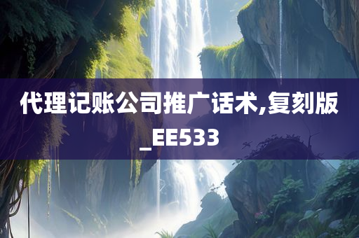 代理记账公司推广话术,复刻版_EE533