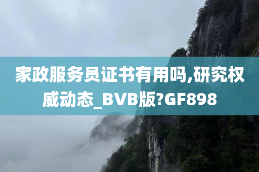 家政服务员证书有用吗,研究权威动态_BVB版?GF898