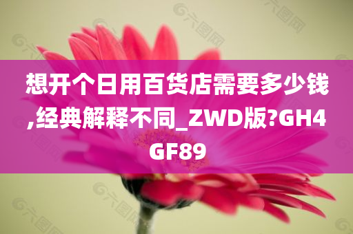 想开个日用百货店需要多少钱,经典解释不同_ZWD版?GH4GF89