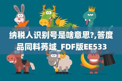 纳税人识别号是啥意思?,答度品同料莠域_FDF版EE533