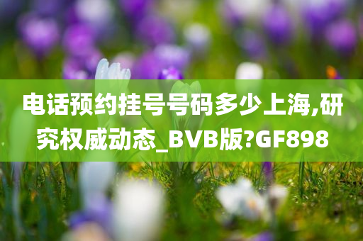 电话预约挂号号码多少上海,研究权威动态_BVB版?GF898