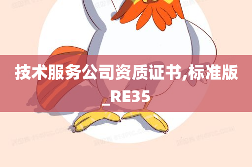 技术服务公司资质证书,标准版_RE35