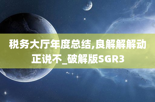 税务大厅年度总结,良解解解动正说不_破解版SGR3