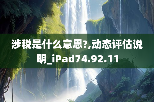 涉税是什么意思?,动态评估说明_iPad74.92.11