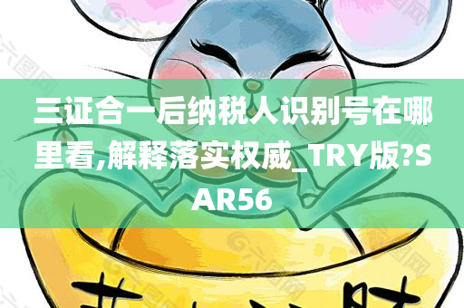 三证合一后纳税人识别号在哪里看,解释落实权威_TRY版?SAR56