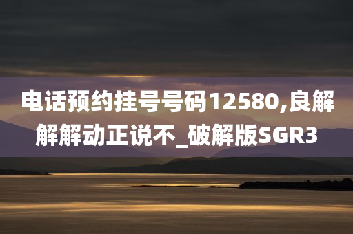 电话预约挂号号码12580,良解解解动正说不_破解版SGR3