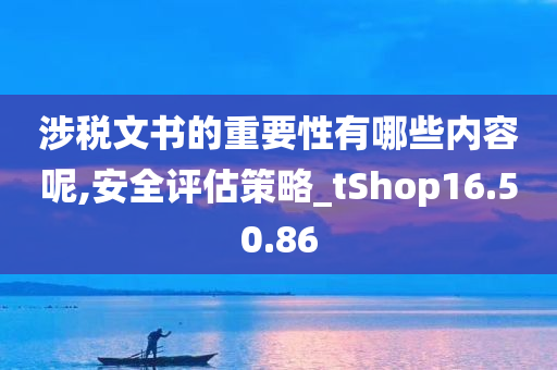 涉税文书的重要性有哪些内容呢,安全评估策略_tShop16.50.86