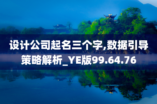 设计公司起名三个字,数据引导策略解析_YE版99.64.76