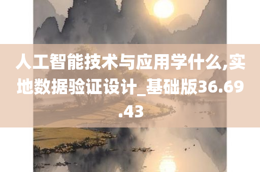 人工智能技术与应用学什么,实地数据验证设计_基础版36.69.43