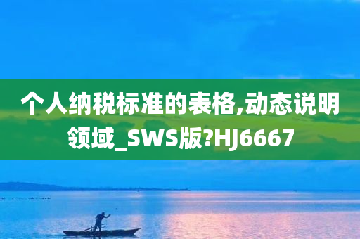 个人纳税标准的表格,动态说明领域_SWS版?HJ6667