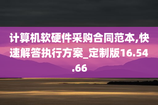 计算机软硬件采购合同范本,快速解答执行方案_定制版16.54.66