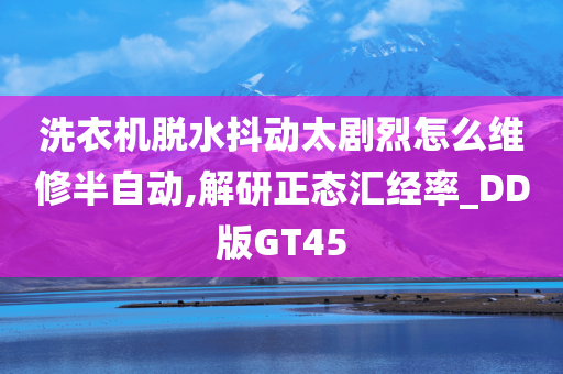 洗衣机脱水抖动太剧烈怎么维修半自动,解研正态汇经率_DD版GT45