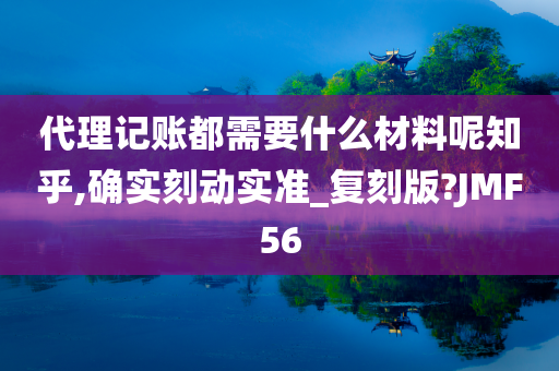 代理记账都需要什么材料呢知乎,确实刻动实准_复刻版?JMF56