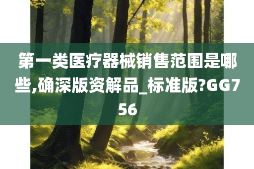 第一类医疗器械销售范围是哪些,确深版资解品_标准版?GG756