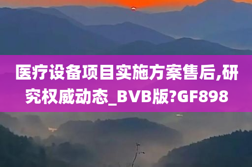 医疗设备项目实施方案售后,研究权威动态_BVB版?GF898