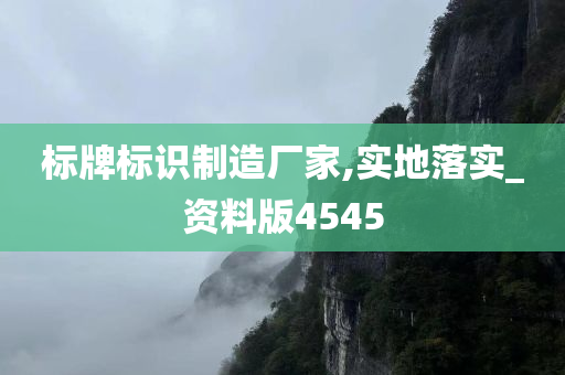 标牌标识制造厂家,实地落实_资料版4545