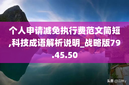 个人申请减免执行费范文简短,科技成语解析说明_战略版79.45.50