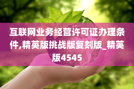 互联网业务经营许可证办理条件,精英版挑战版复刻版_精英版4545