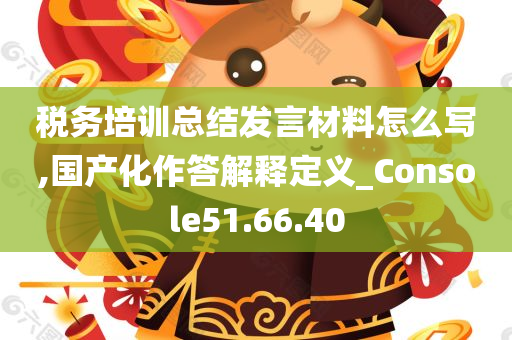 税务培训总结发言材料怎么写,国产化作答解释定义_Console51.66.40