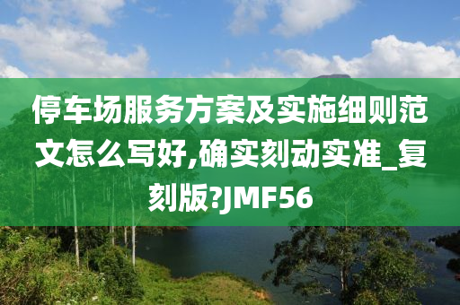 停车场服务方案及实施细则范文怎么写好,确实刻动实准_复刻版?JMF56