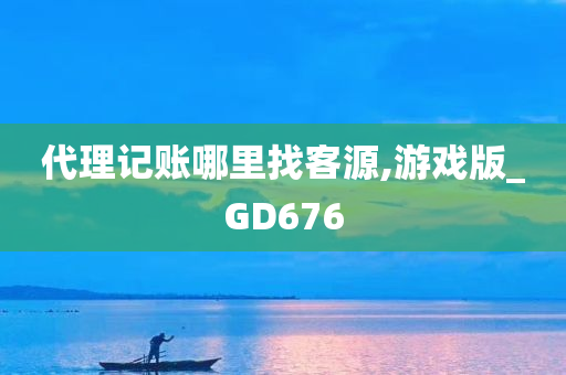 代理记账哪里找客源,游戏版_GD676