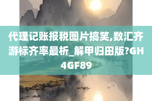 代理记账报税图片搞笑,数汇齐游标齐率最析_解甲归田版?GH4GF89